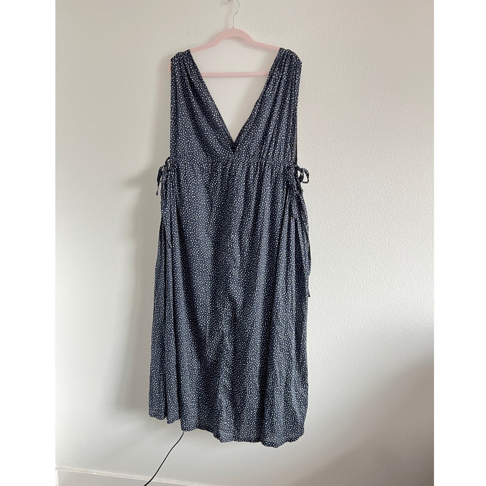 NWT J.Crew Navy Polka Dot Sleeveless Maxi Cotton Dress S Beach Summer Coastal